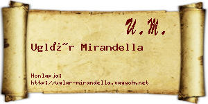 Uglár Mirandella névjegykártya